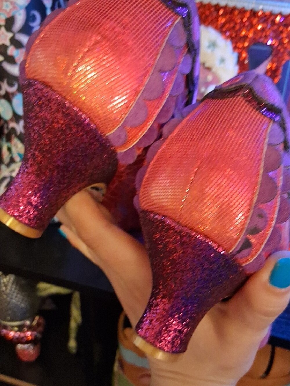 New Serendipity Irregular Choice Heels, Size 41, 10.5ish - Picture 3 of 4